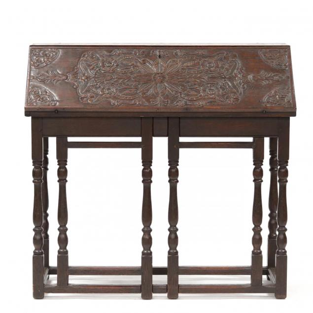 english-jacobean-style-carved-slant-lid-desk