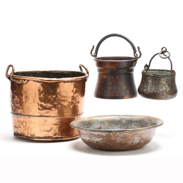 four-vintage-copper-vessels
