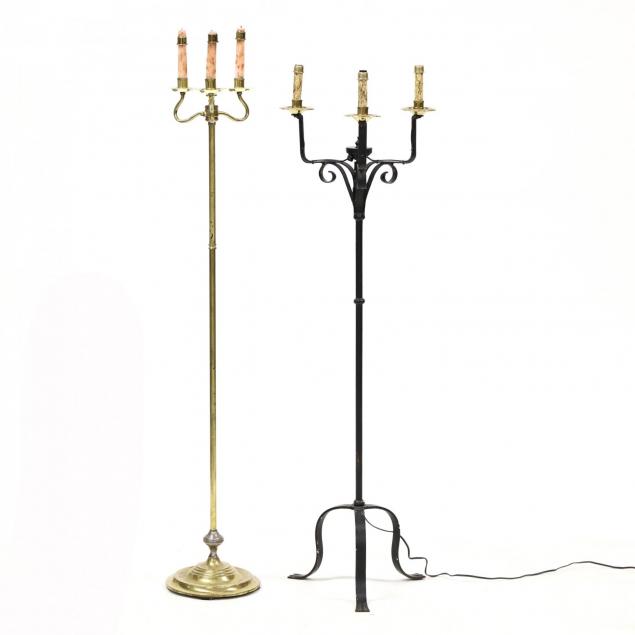 two-colonial-style-floor-lamps