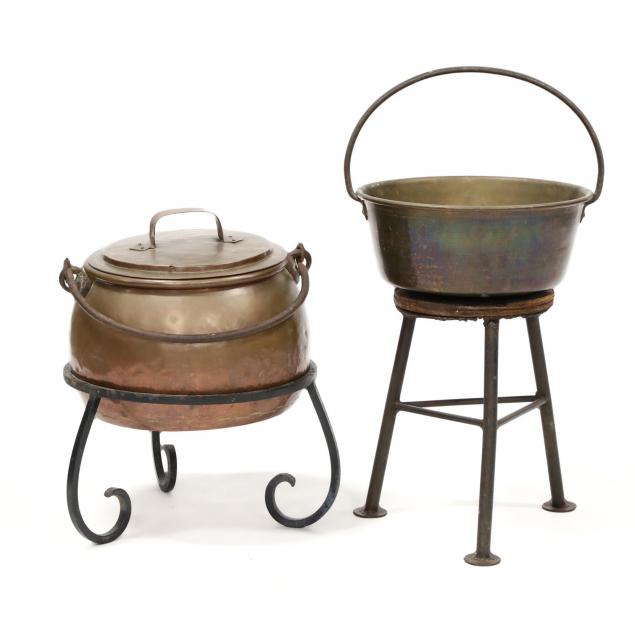 antique-copper-cauldron-and-jelly-bucket