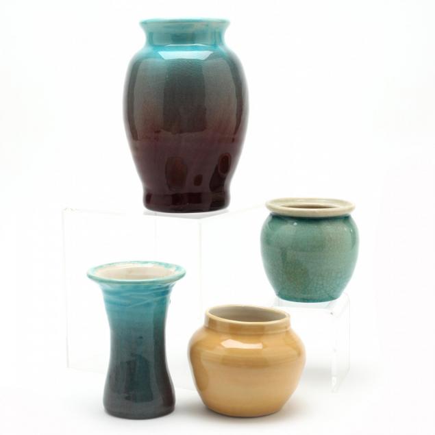 four-pisgah-forest-pottery-vases