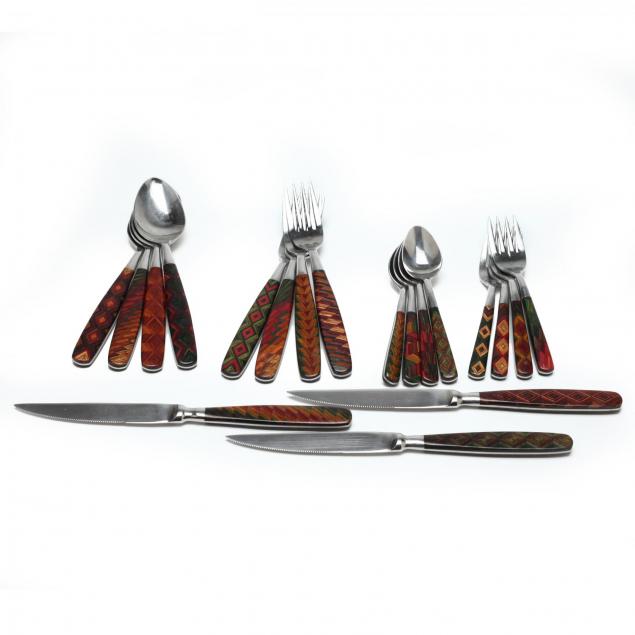 set-of-marquetry-inlaid-flatware