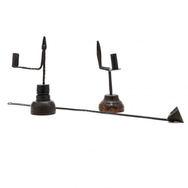 pair-of-iron-rush-lights-with-candle-holders