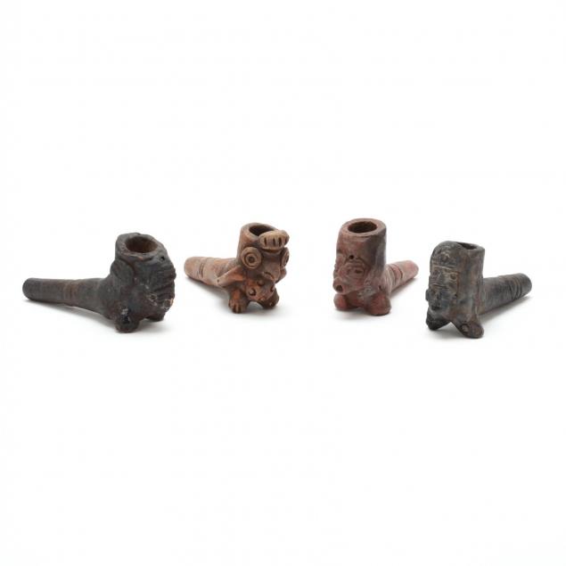 four-terra-cotta-pre-columbian-style-pipes