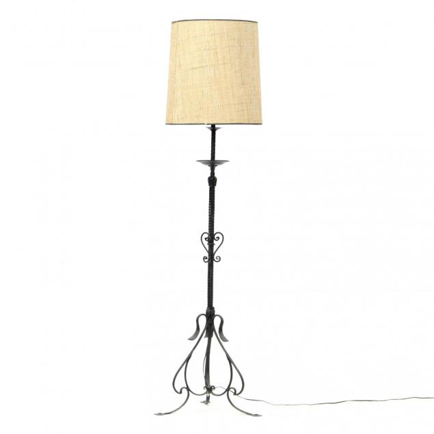 arts-and-crafts-style-wrought-iron-floor-lamp