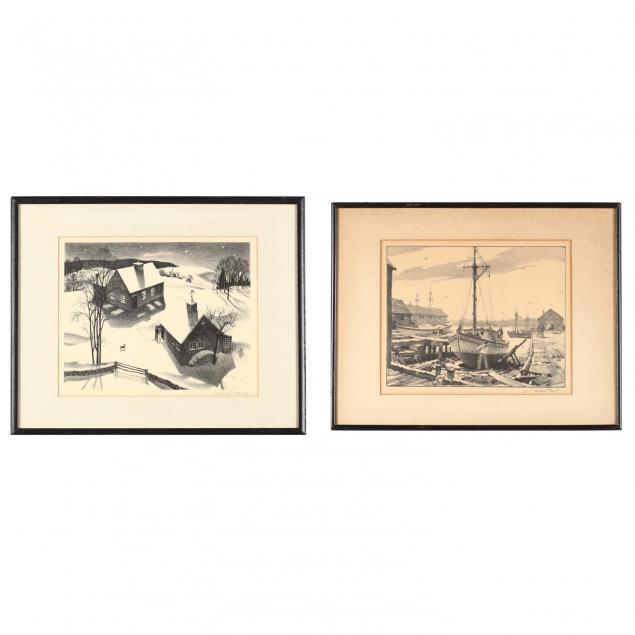 two-lithographs-by-members-of-associated-american-artists-gordon-grant-and-charlotte-joan-sternberg