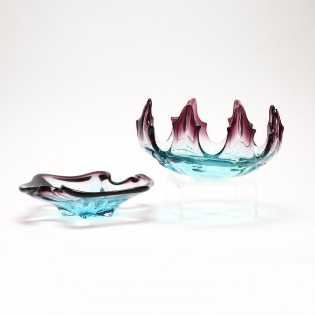 two-murano-glass-bowls