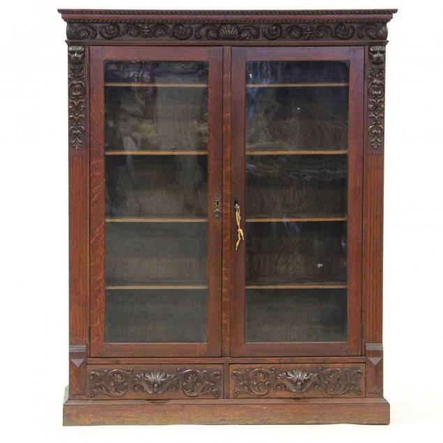 renaissance-revival-carved-bookcase