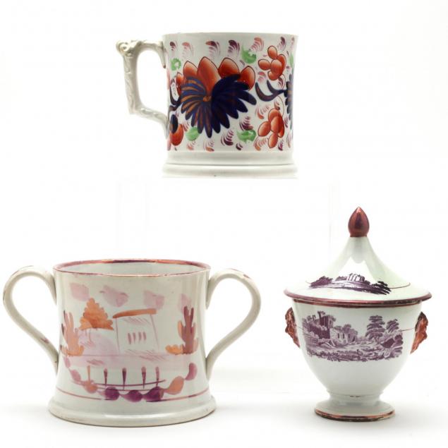 three-english-porcelain-items