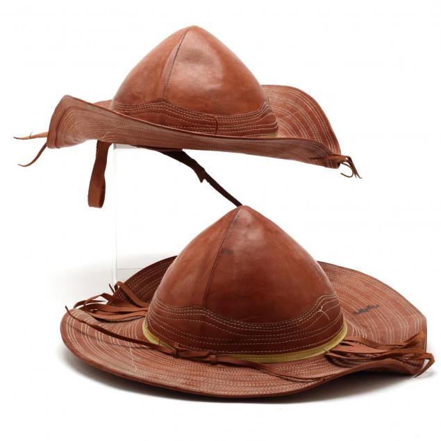 pair-of-leather-hats