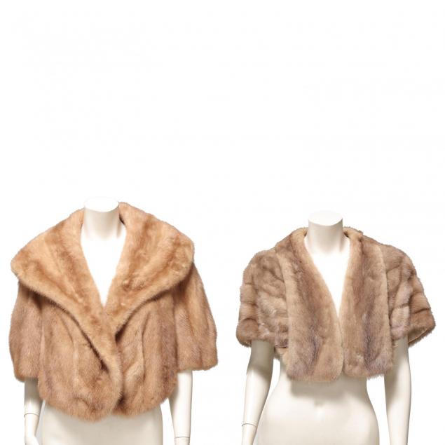 two-vintage-blonde-mink-stoles