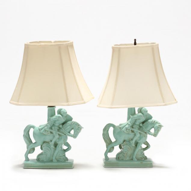 pair-of-mid-century-turquoise-glazed-table-lamps