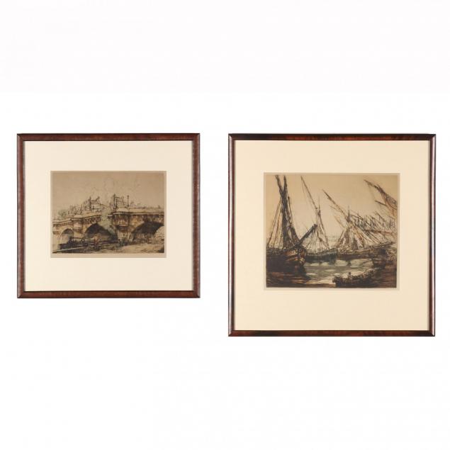 two-antique-continental-school-waterscapes