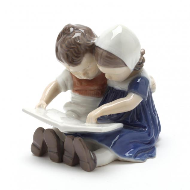 bing-grondahl-figure-of-a-boy-girl-reading