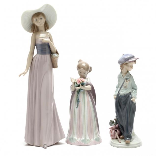 three-lladro-porcelain-figures