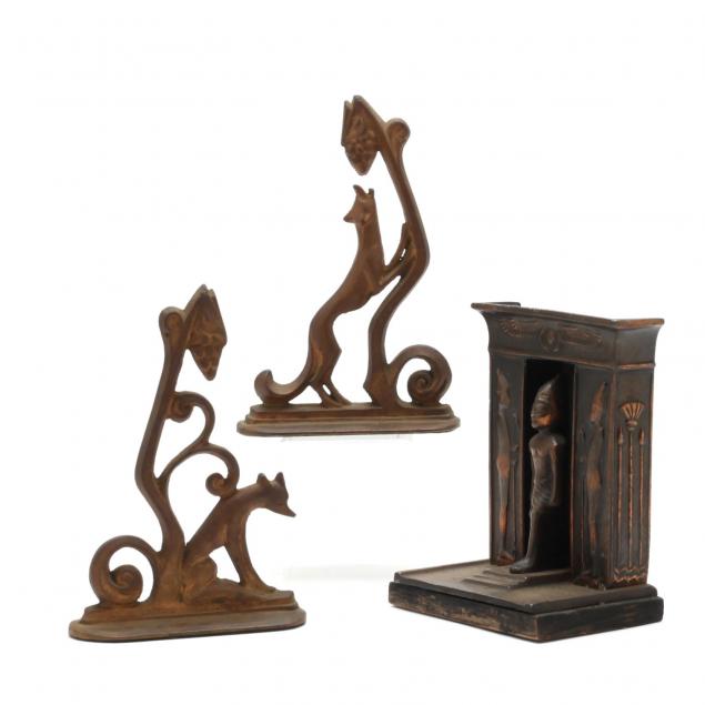 three-art-deco-bookends