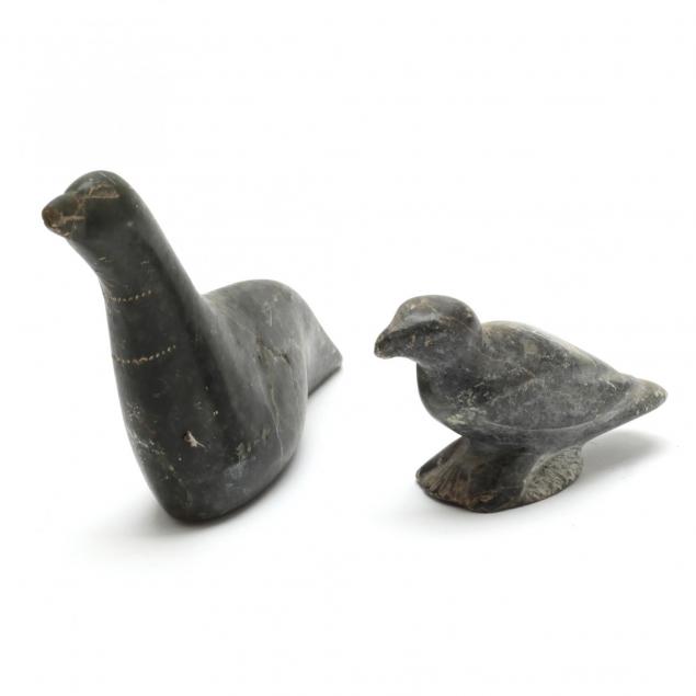 two-inuit-carved-stone-sculptures