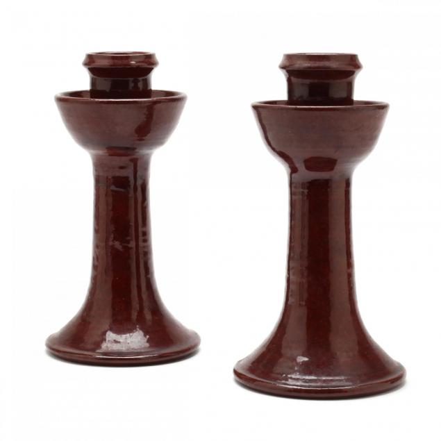 teague-nc-pottery-candlesticks