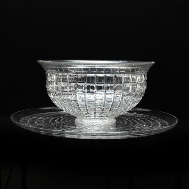 heisey-glass-punch-bowl-and-underplate