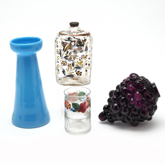 four-antique-glass-items