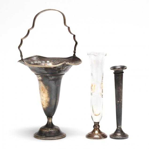 three-sterling-silver-vases