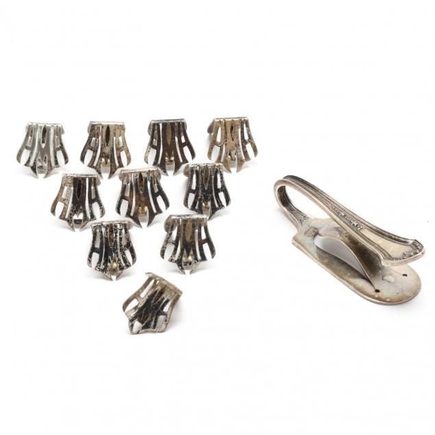 a-sterling-silver-napkin-clip-and-set-of-ten-place-card-holders