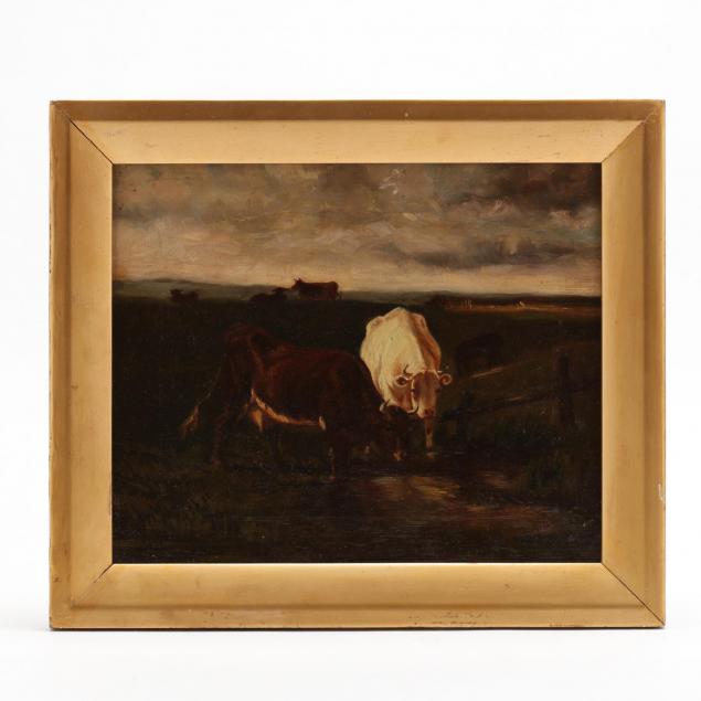 antique-painting-of-cows-watering