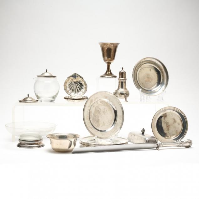 a-collection-of-sterling-silver-tablewares