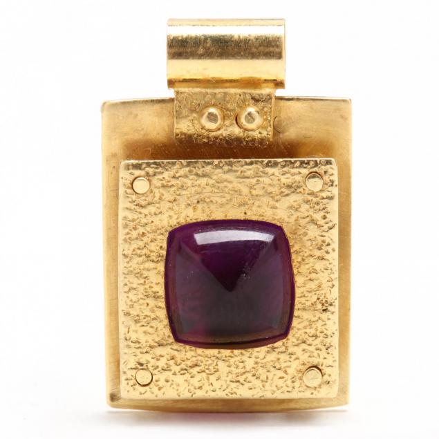 18kt-gold-and-amethyst-pendant-jewelsmith
