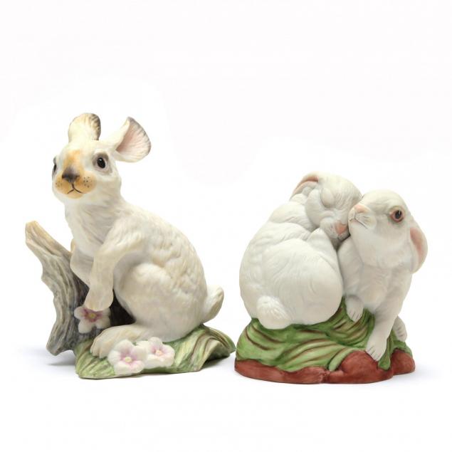 boehm-two-porcelain-rabbits