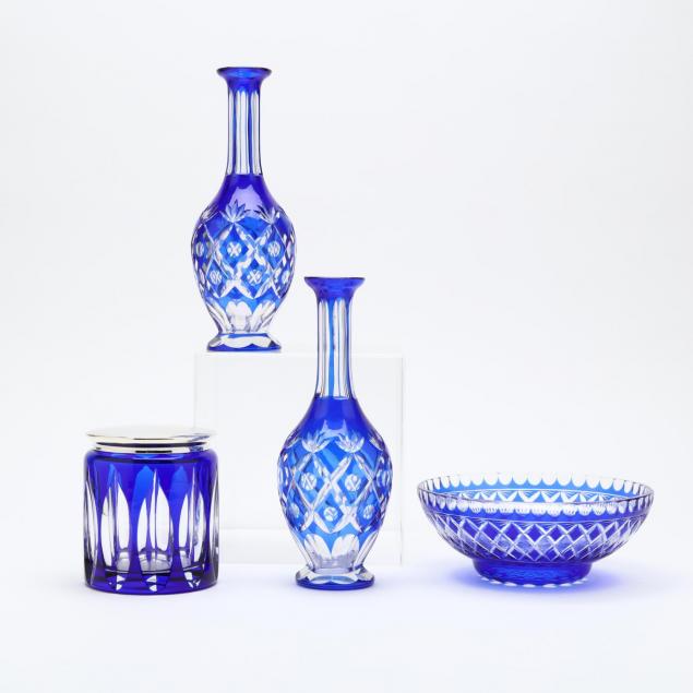 four-pieces-of-cobalt-cut-to-clear-glass