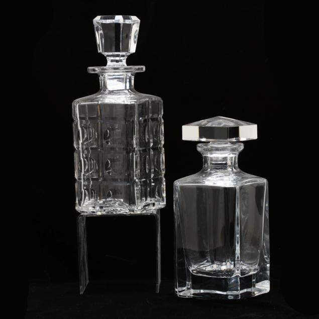 two-sevres-crystal-decanters