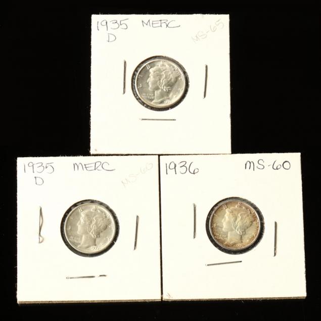 three-bu-mercury-dimes