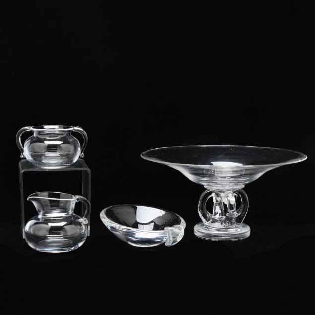 four-pieces-of-modern-steuben-crystal