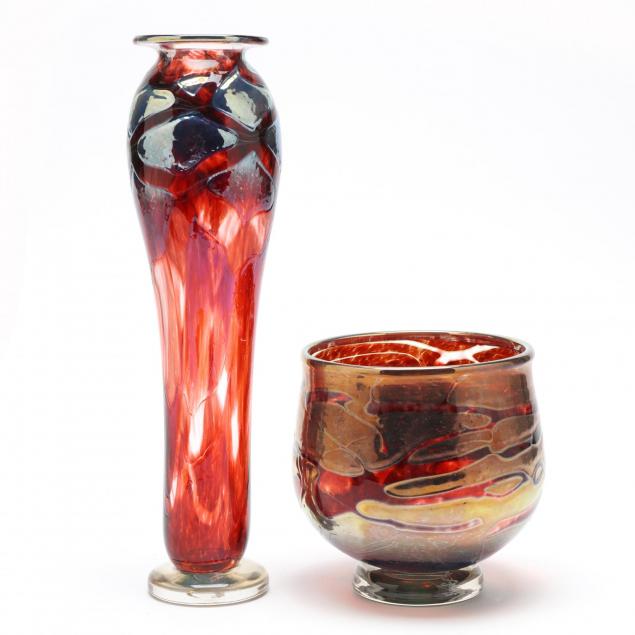 lisa-oakley-nc-two-art-glass-vessels