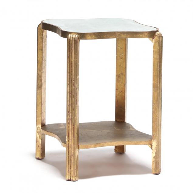 gilt-art-deco-mirrored-side-table