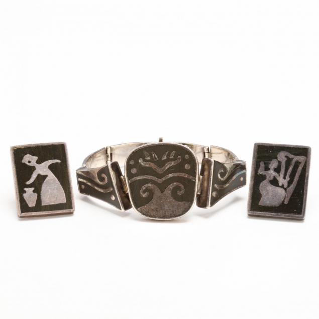 three-piece-mexican-sterling-and-onix-negro-set-los-castillo