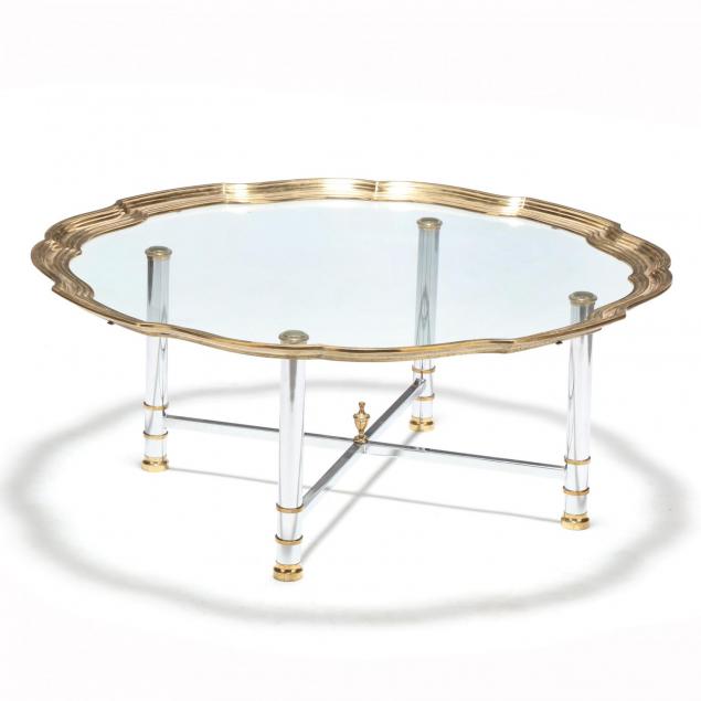 vintage-brass-and-chrome-coffee-table