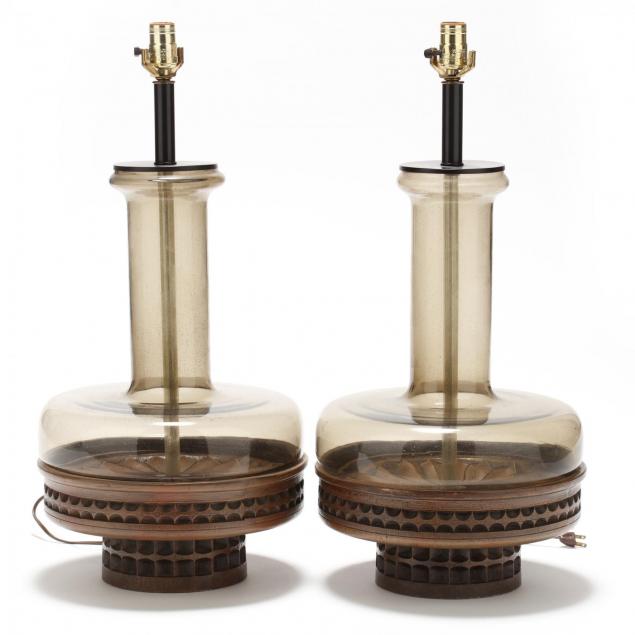 pair-of-mid-century-smoky-glass-table-lamps