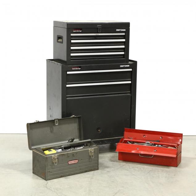 craftsman-tool-chest-and-two-toolboxes-of-tools