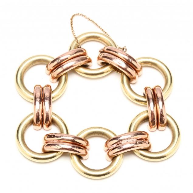 vintage-14kt-two-color-gold-bracelet