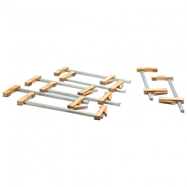 group-of-wooden-cam-clamps
