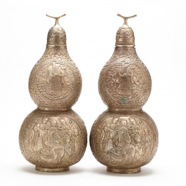 a-pair-of-double-gourd-bronze-covered-jars