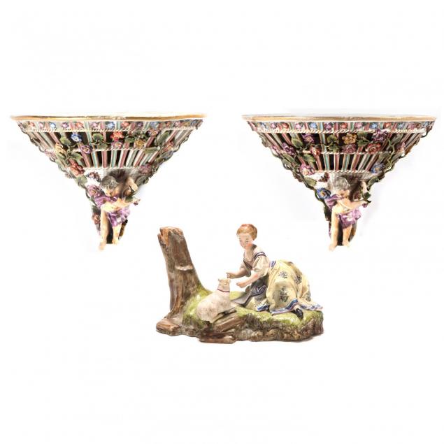 german-porcelain-wall-brackets-and-a-figurine