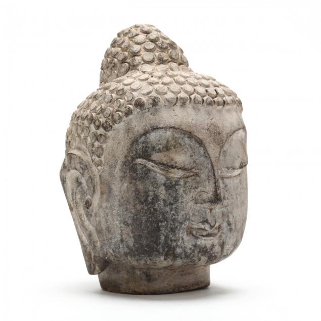 an-asian-stone-buddha-head