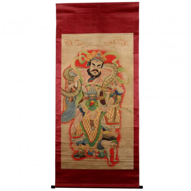 a-chinese-hanging-scroll-of-guang-mu-tian-wang-or-virupaksha