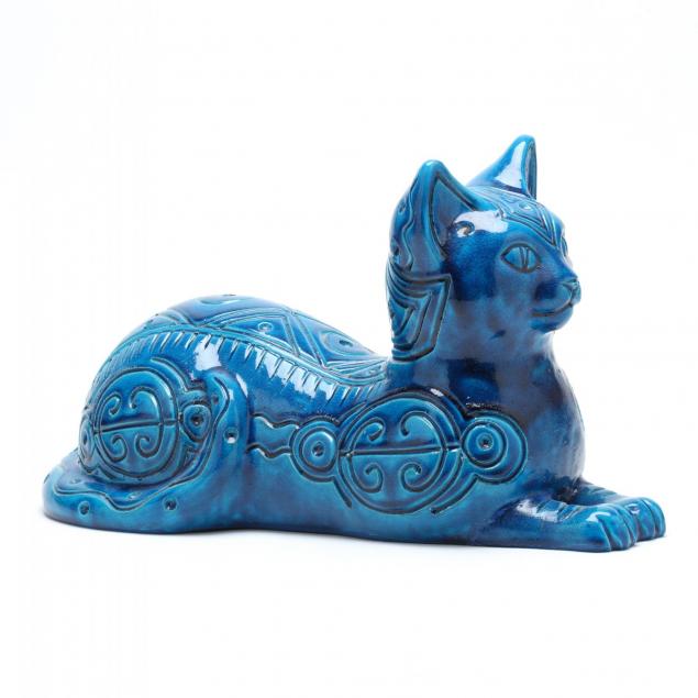 mid-century-majolica-glazed-cat