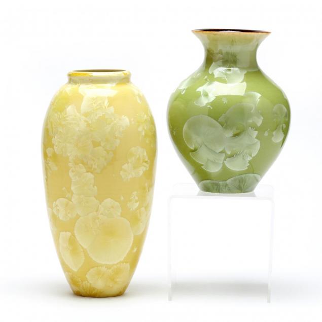 two-crystalline-pottery-vases