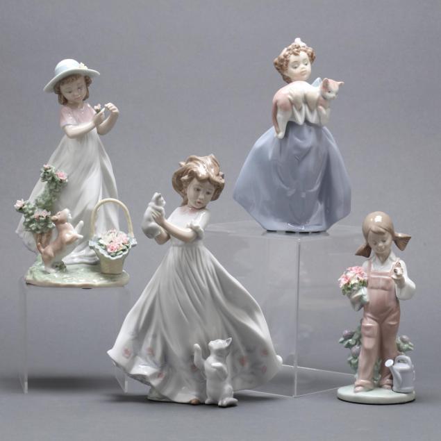 four-lladro-figurines-of-girls