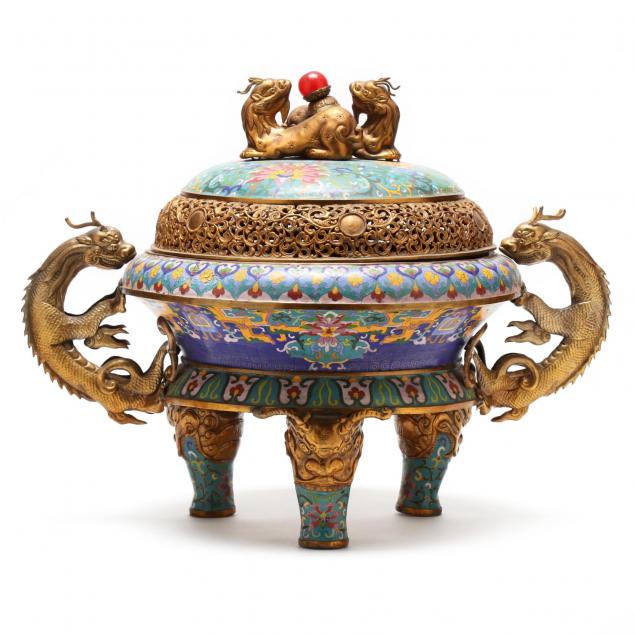 a-large-cloisonne-and-bronze-censer